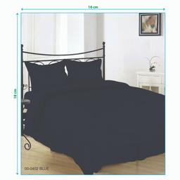 Dažyto satino pagalvės užvalkalas 00-0402-BLUE