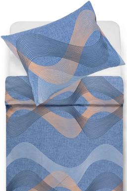 Cotton bedding set DOLLY 40-1478-BLUE
