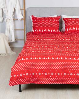 Flanelės patalynė BIANCA 10-0544-RED