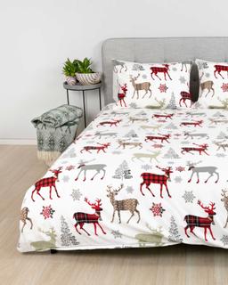 Flanelės patalynė BO 40-1496-GREY RED