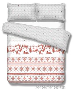 Flanelės pagalvės užvalkalas su užtrauktukais 40-1565-RED