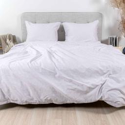 Постельное бельё из сатина AMARA 60-0041-WHITE ON WHITE