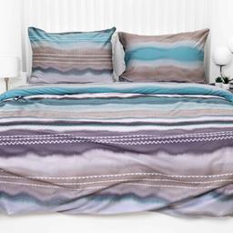 PREMIUM maco sateen bedding set CHASITY 40-1574/40-1575-BEIGE BLUE