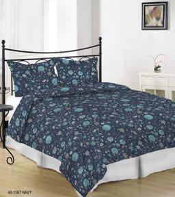Sateen bedding set AELFWINE 40-1597-NAVY